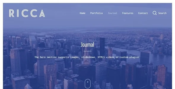 Ricca - A Fresh Responsive Theme For Creatives — content section layout