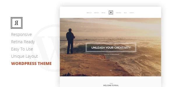 Rival - One Page Multi-Purpose WordPress Theme — homepage layout