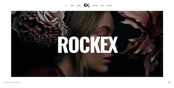 Rockex - One Page Portfolio WordPress Theme — homepage layout