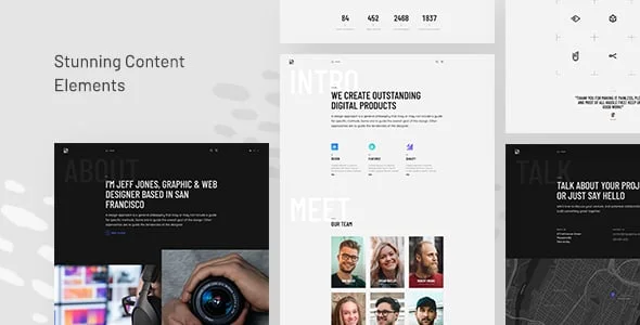 Rouben - Creative Portfolio / Photography WordPress Theme — content section layout