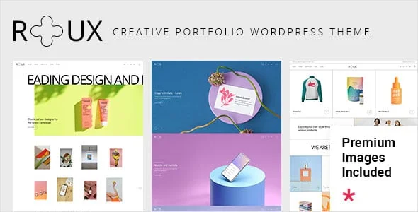 Roux - Animated and Fullscreen Portfolio WordPress Theme — homepage layout