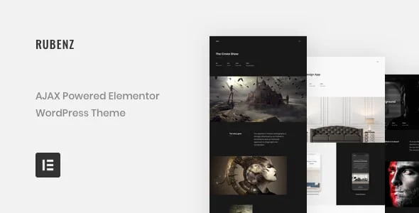 Rubenz – Creative Portfolio AJAX WordPress Theme — homepage layout