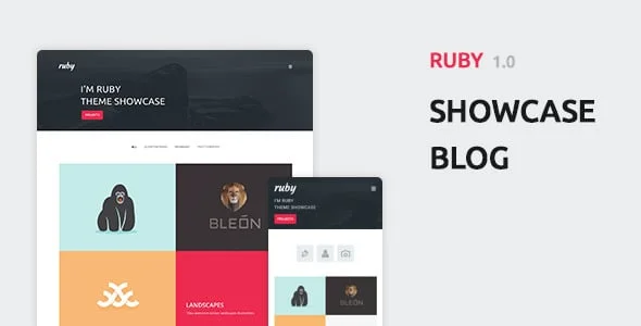 Ruby - Portfolio and Blog WordPress Theme — homepage layout