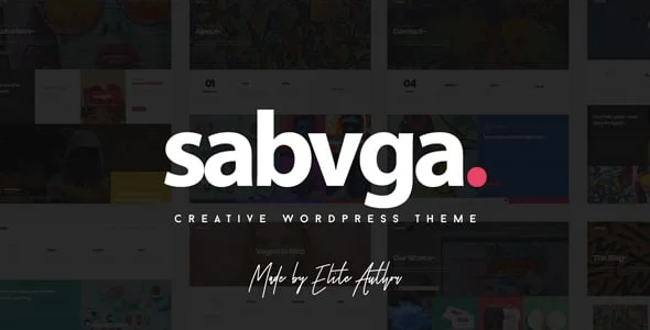 Sabvga - Modern & Creative Portfolio Theme — homepage layout