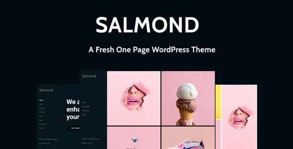 Salmond - A Fresh One Page WordPress Theme — homepage layout