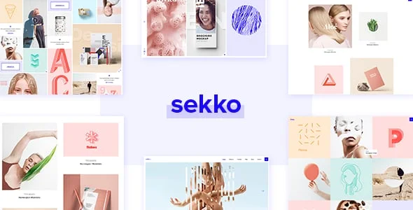 Sekko - Designer Portfolio WordPress Theme — homepage layout