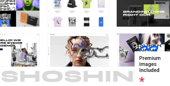 Shoshin - Digital Agency WordPress Theme — homepage layout