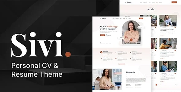 Sivi - Personal CV/Resume Theme — homepage layout