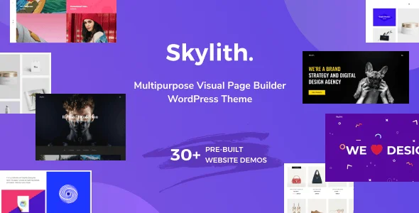 Skylith | Multipurpose Gutenberg WordPress Theme — homepage layout
