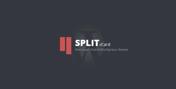 Split : WordPress CV/Vcard Template — homepage layout