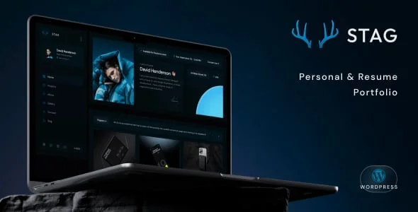 STAG - Personal Portfolio WordPress Theme — homepage layout