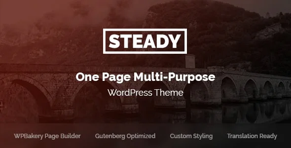 Steady - One Page Multi-Purpose WordPress Theme — homepage layout