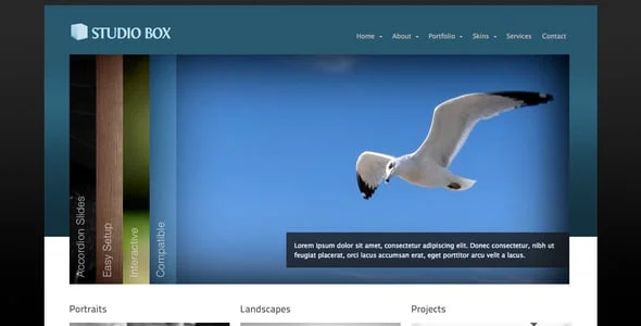 Studio Box | WordPress Theme — interior page design