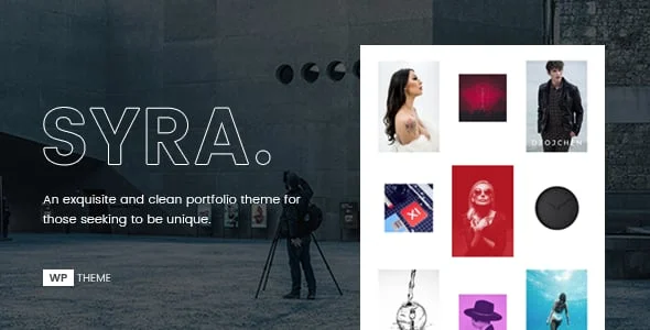 Syra – Minimal Showcase Portfolio WordPress Theme — homepage layout