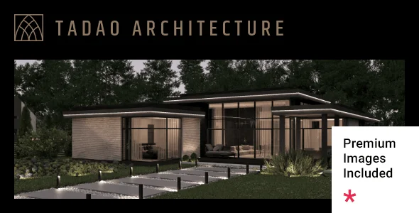 Tadao - Architecture and Interior Design WordPress Theme — homepage layout