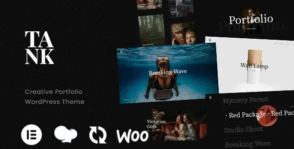 Tank - Creative Portfolio Elementor WordPress Theme — homepage layout