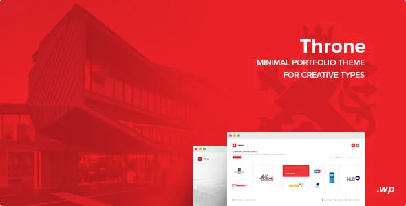 Throne - Minimal WordPress Theme — homepage layout