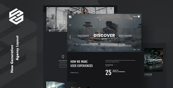 Tourog | Creative Agency WordPress Theme — homepage layout