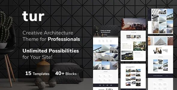 Tur Architecture | WordPress Theme — homepage layout