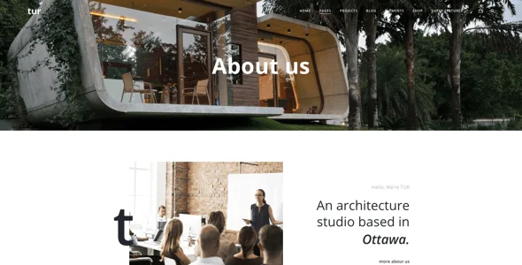 Tur Architecture | WordPress Theme — interior page design