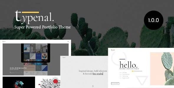 Typenal - Portfolio Creative WordPress Theme — homepage layout