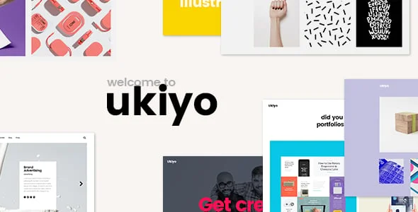 Ukiyo - Portfolio WordPress Theme — homepage layout