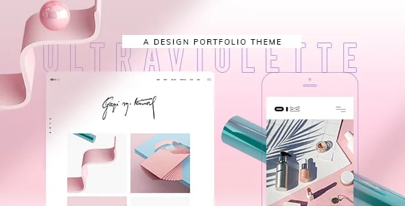 UltraViolette - Design Portfolio WordPress Theme — homepage layout
