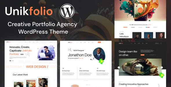 UnikFolio - Creative Agency and Portfolio WordPress Theme — homepage layout