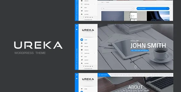 UREKA - Responsive Vcard WordPress theme — homepage layout