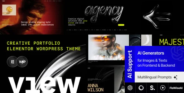 View - Creative Portfolio Elementor WordPress Theme — homepage layout