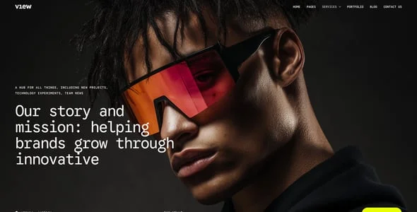 View - Creative Portfolio Elementor WordPress Theme — content section layout