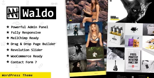 Waldo - Creative Portfolio  WordPress Theme — homepage layout