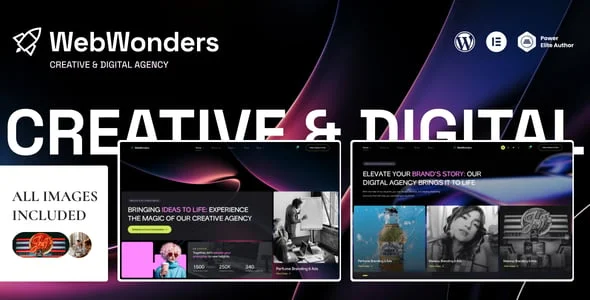 WebWonders - Creative & Digital Agency WordPress Theme — homepage layout