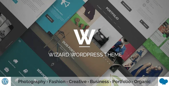Wizard - Fullpage Portfolio WordPress Theme — homepage layout