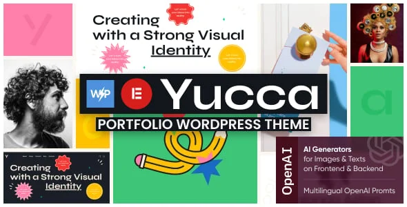 Yucca - Personal Artist  Lookbook WordPress Theme — homepage layout