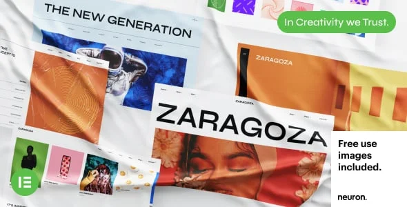 Zaragoza - Creative Portfolio WordPress Theme — homepage layout