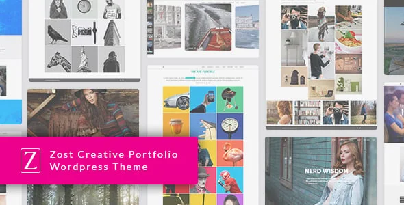 Zfolio - Responsive Portfolio WordPress Theme — homepage layout