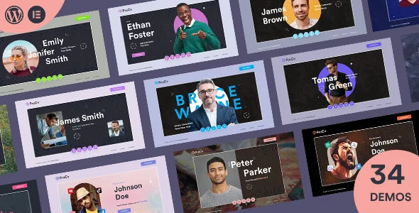 ProCv - CV Resume & Personal Portfolio WordPress Theme WordPress theme homepage layout for a ai creative website