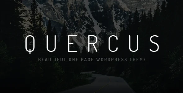 Quercus - Responsive One Page WordPress Theme WordPress theme homepage layout for a agency creative website
