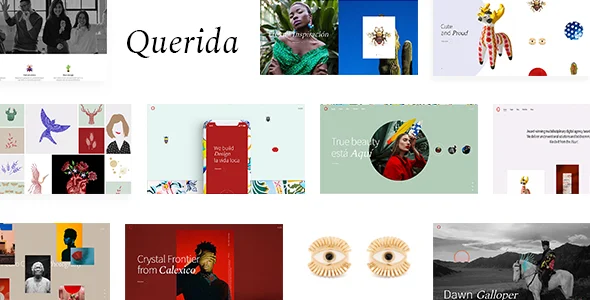 Querida - Creative Agency WordPress Theme WordPress theme homepage layout for a agency creative website