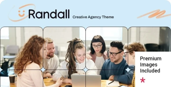 Randall - Creative Agency WordPress Theme WordPress theme homepage layout for a agency creative website