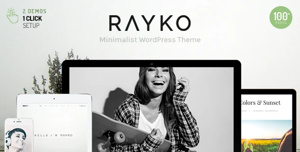 Rayko - Minimal Multi-Concept WordPress Theme WordPress theme homepage layout for a agency creative website
