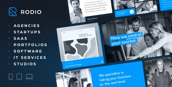 Rodio – Creative Multipurpose WordPress Theme WordPress theme homepage layout for a agency creative website