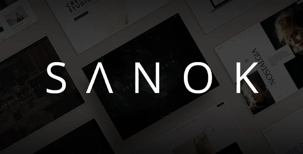 Sanok - Clean Minimalist One & Multipage WordPress Theme WordPress theme homepage layout for a agency creative website