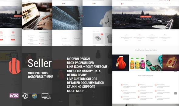 Seller - Responsive MultiPurpose Theme WordPress theme homepage layout for a corporate creative website