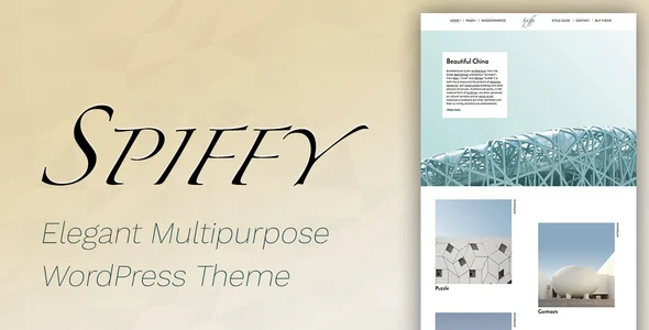 Spiffy - Elegant WooCommerce & WordPress Theme WordPress theme homepage layout for a blog creative website