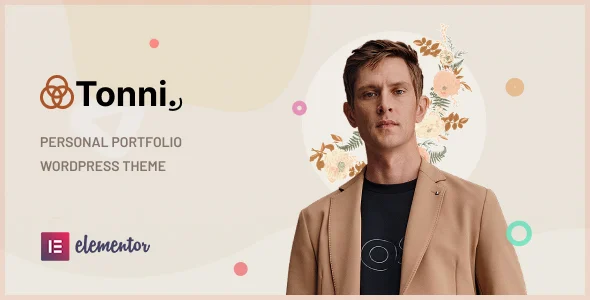 Tonni - Personal Portfolio WordPress Theme WordPress theme homepage layout for a agency creative website