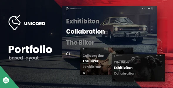 Unicord | Creative Portfolio for Freelancers & Agencies Theme WordPress theme homepage layout for a animation creative website