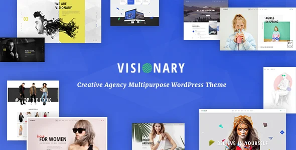 Visionary - Creative Agency Multipurpose WordPress Theme WordPress theme homepage layout for a business creative website