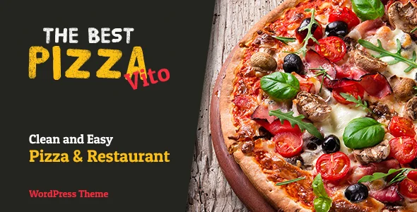Vito's - Pizza & Restaurant WordPress Theme WordPress theme homepage layout for a burger creative website